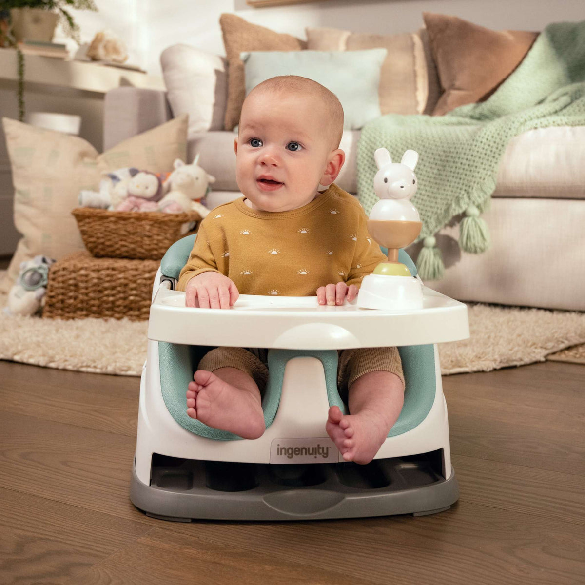 Ingenuity Mealtime Booster Seats providing safe, portable, and adjustable seating for babies during meals