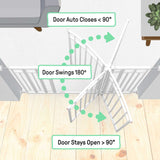 White Ingenuity Doorway 48W Series pet and baby safety gate