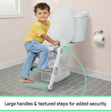 Ingenuity Foldaway Ladder Potty adjustable height toilet trainer with handles folding flat for compact storage