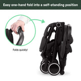 Ingenuity 3D Travelmate Pro Travel Stroller with Fold-Away Ride-On Board, Car Seat Compatible - Black