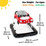 Baby Walker Little Speedster 3-in-1 Car Walker Red Racer