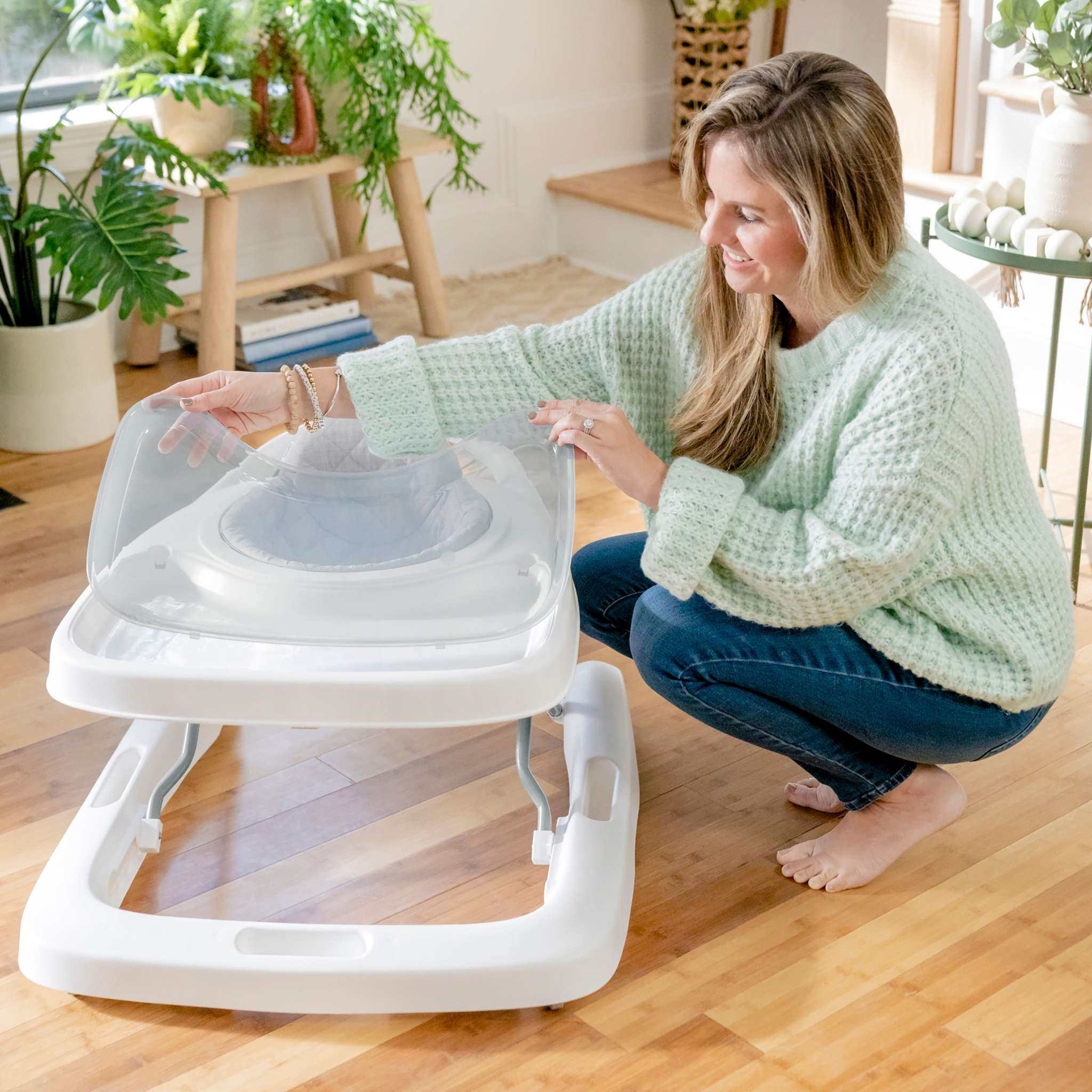 Ingenuity Step & Sprout 3-in-1 baby activity walker with nature-themed toys