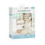 SwaddleMe by Ingenuity muslin blanket and hat gift set with gender-neutral prints for newborns