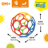 Oball Easy Grasp Classic Ball Baby Toy in Red/Blue/Green/Yellow, 4"