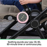 Ingenuity Serenity Glow portable baby sound machine with color-changing light ring and nature sounds for soothing sleep