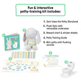 Ingenuity Sylvi Potty Training Kit – Plush Bunny with Mini Potty, Storybook, Sticker Chart & Parent Guide