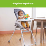 Bright Starts Spinning Sounds Suction Cup Spinner, 45+ Songs, Lights & Sounds, High Chair Toy for 3 Months+