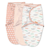 SwaddleMe by Ingenuity Original 3-pack coral baby swaddles for newborns 0-3 months