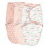 SwaddleMe by Ingenuity Original 3-pack coral baby swaddles for newborns 0-3 months