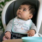 Ingenuity Easy Eater 4-Pack absorbent cotton baby bibs with animal and nature prints