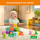 Bright Starts Cubes & Cuties 18-Piece Gift Set, Multicolor