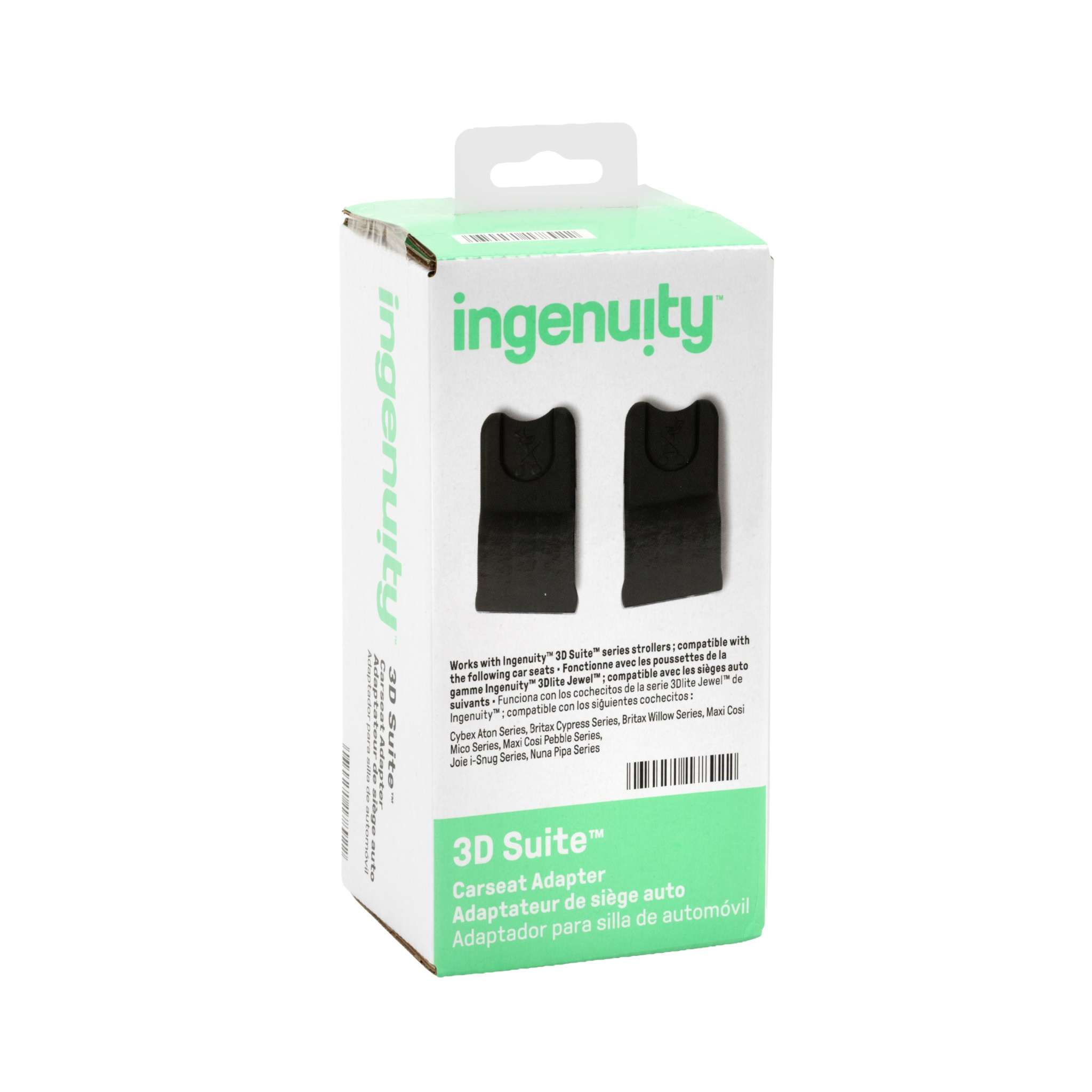 Ingenuity 3DSuite Carseat Adapter for modular stroller, tower-style, easy tool-free install, travel system compatible