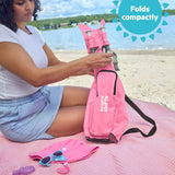 Bright Starts Pop 'N Sit portable pink booster seat for babies and toddlers
