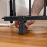 Black Ingenuity Stairway+ 46W Series safety gate for stairs and doorways