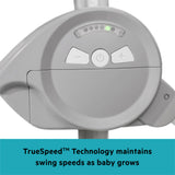 Bright Starts Rainforest Vibes 6-Speed Portable Automatic Baby Swing with Toy Bar