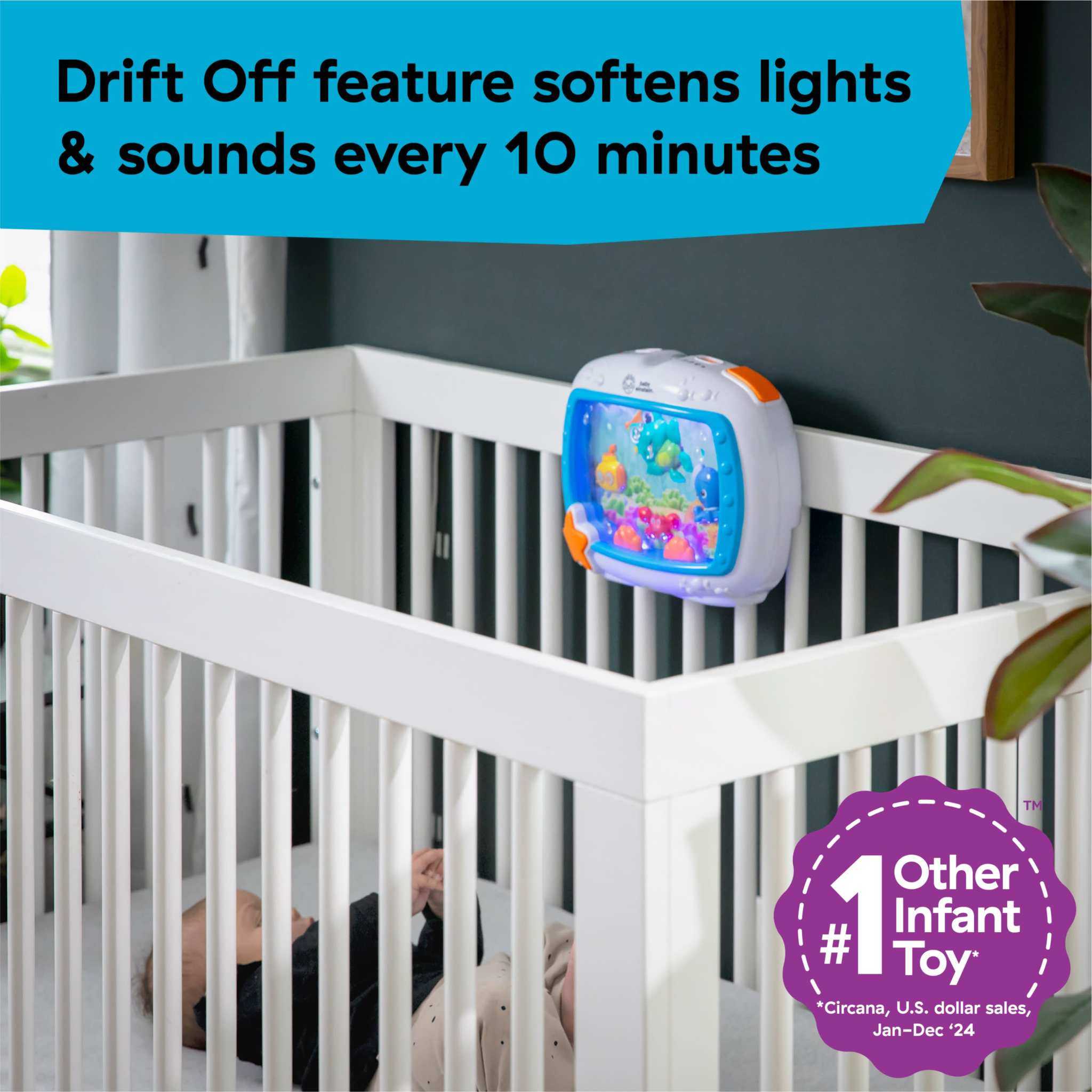 Baby Einstein Sea Dreams crib soother musical toy with ocean lights and sounds