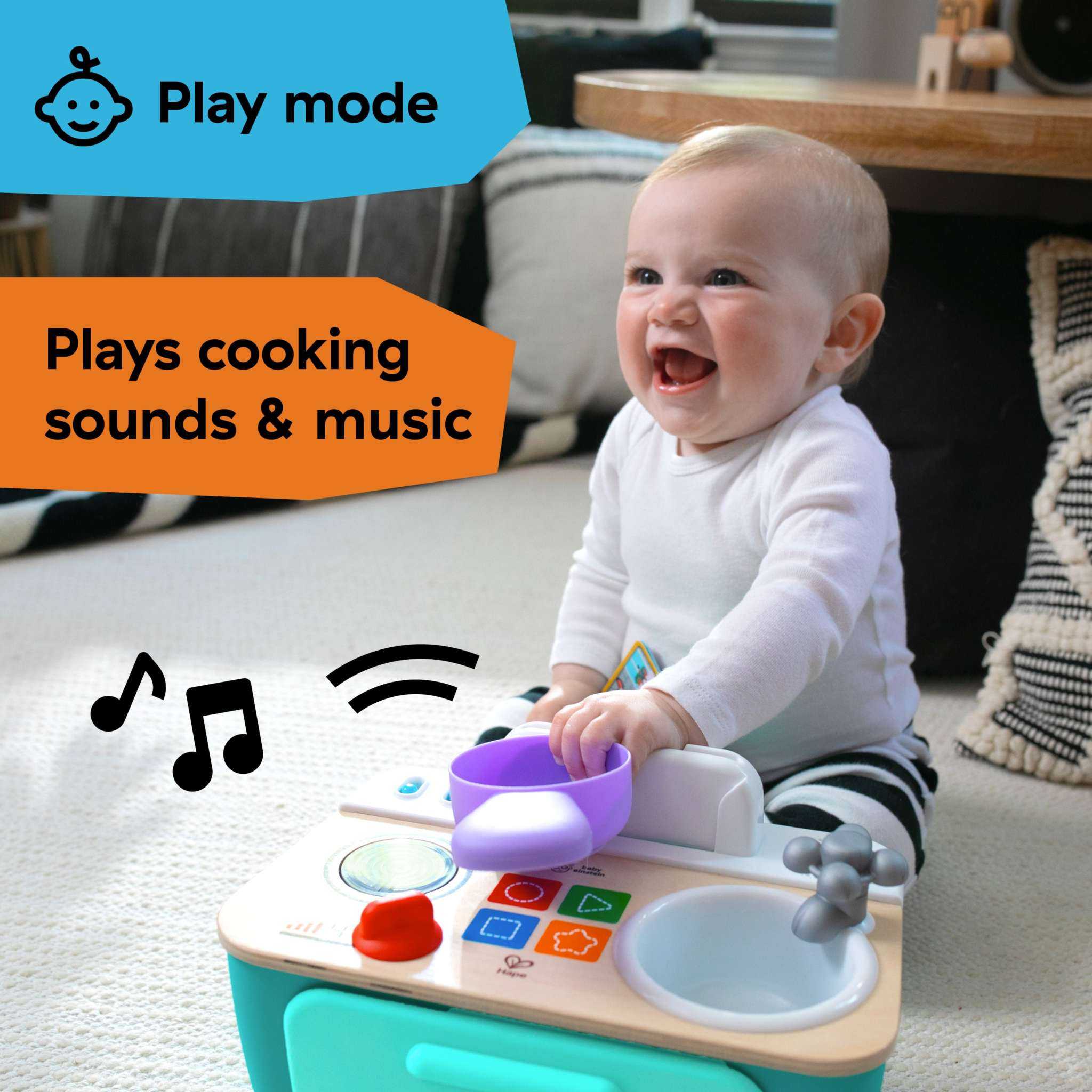 Baby Einstein Hape Magic Touch Kitchen toy for toddlers with lights and sounds