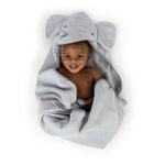 Ingenuity Clean & Cuddly hooded elephant baby towel with matching terry washcloth set