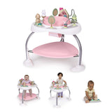 Ingenuity Spring & Sprout 2-in-1 Baby Activity Center Jumper and Table with toys for 6-24 months, nature-themed, adjustable height, 360° rotating seat.