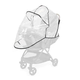 Clear universal stroller rain cover with vented airflow for baby weather protection