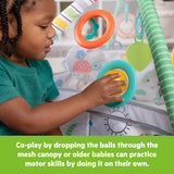 5-in-1 Your Way Ball Play Activity Gym and Ball Pit with tropical design and interactive toys for infants and toddlers