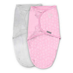 SwaddleMe by Ingenuity Velboa Original Swaddle 2pk in pink hearts for newborns 0-3 months
