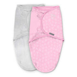 SwaddleMe by Ingenuity Velboa Original Swaddle 2pk in pink hearts for newborns 0-3 months