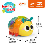 Bright Starts Spin ’n’ Chase Bug Ball Popper Toy with Lights & Music, Unisex, 6M+