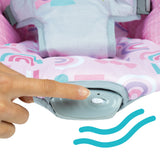 Bright Starts Pink Paradise Vibrating Baby Bouncer, Newborn +