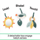 Ingenuity One Bar Baby Gym with sensory toys and foldable design for newborns.