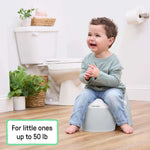 Ingenuity Full Comfort Potty with high back, seat handles, splash guard, and removable bowl for toddler potty training