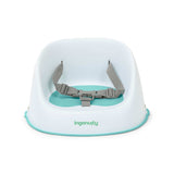 Ingenuity Simplicity Seat Easy-Clean Baby Booster Seat in teal with removable washable straps and wipeable base for toddlers