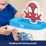 Bright Starts Marvel Spidey and his Amazing Friends My Size Potty 2-in-1 System, Unisex Toddler Potty Chair with Flushing & Cheering Sounds