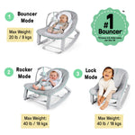 Keep Cozy Baby Bouncer 3-in-1 infant to toddler rocker with plush elephant toy and vibrating seat
