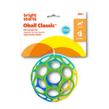 Bright Starts Oball Easy Grasp Classic Ball Baby Toy in Orange/Teal, 4"