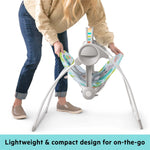 Bright Starts Rainforest Vibes 6-speed portable baby swing with toy bar