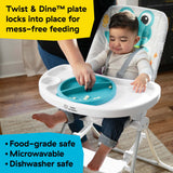 Baby Einstein Ocean Explorers Snack & Splash Compact Folding High Chair with sensory water mat and adjustable tray for babies 6-36 months