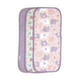 Ingenuity Easy Eater 3-pack soft absorbent cotton baby burp cloths with animal print and terry back