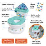 Disney Baby Stitch My Size Potty training seat with fun stickers, sounds, and removable potty for toddlers