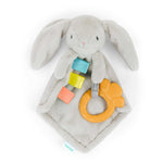 Cozy Sylvi Plush baby lovey with carrot teether and ribbons for self-soothing and motor skills development