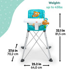 Disney Baby Finding Nemo portable Pop ‘N Dine high chair with tray and toy