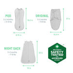 SwaddleMe by Ingenuity Comfort Pack 3-in-1 baby swaddles for 0-3 months with peekaboo panda design