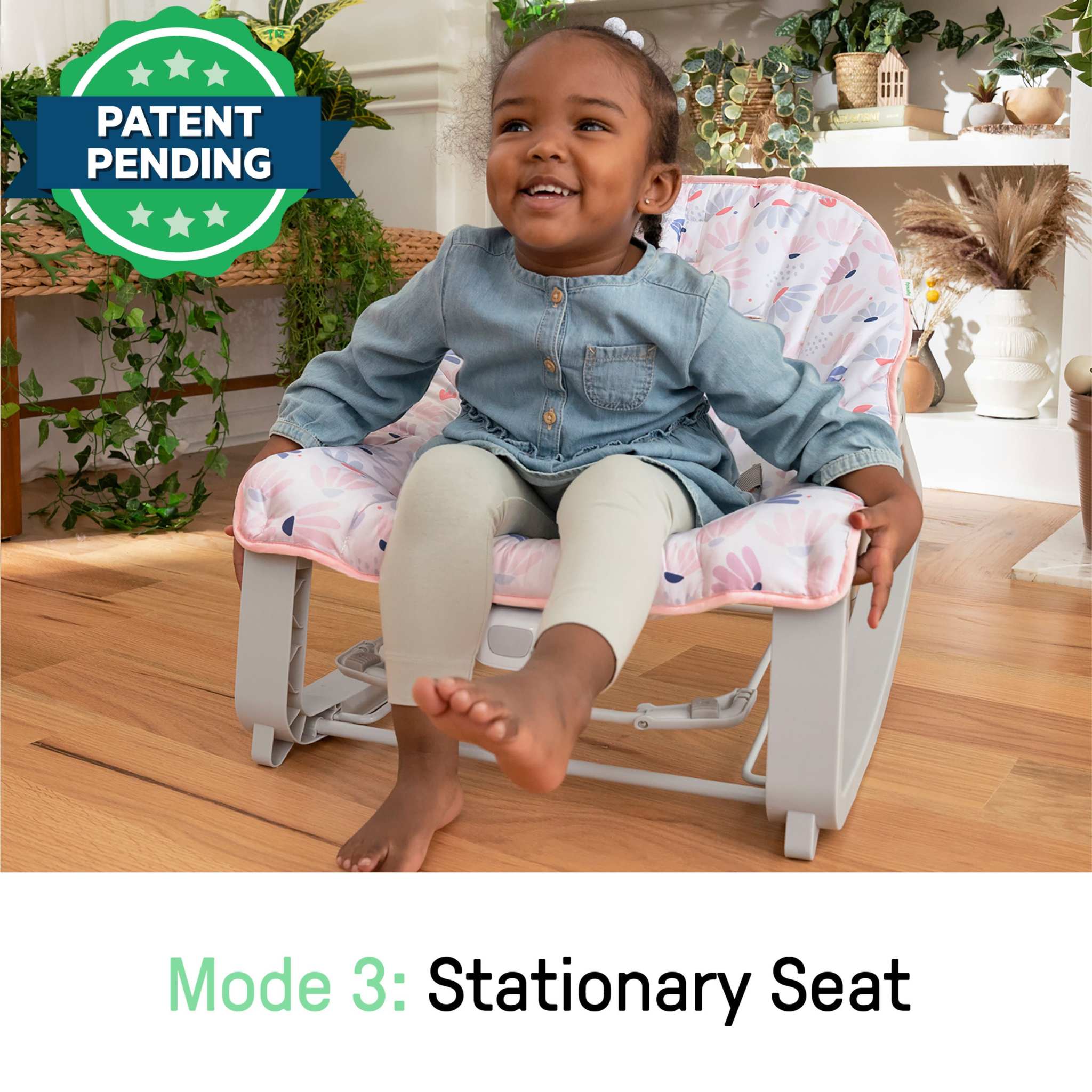 Keep Cozy 3-in-1 Baby Bouncer Rocker Seat - Burst