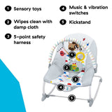 Baby Einstein Dean’s Discovery Spot musical infant to toddler rocker with toys