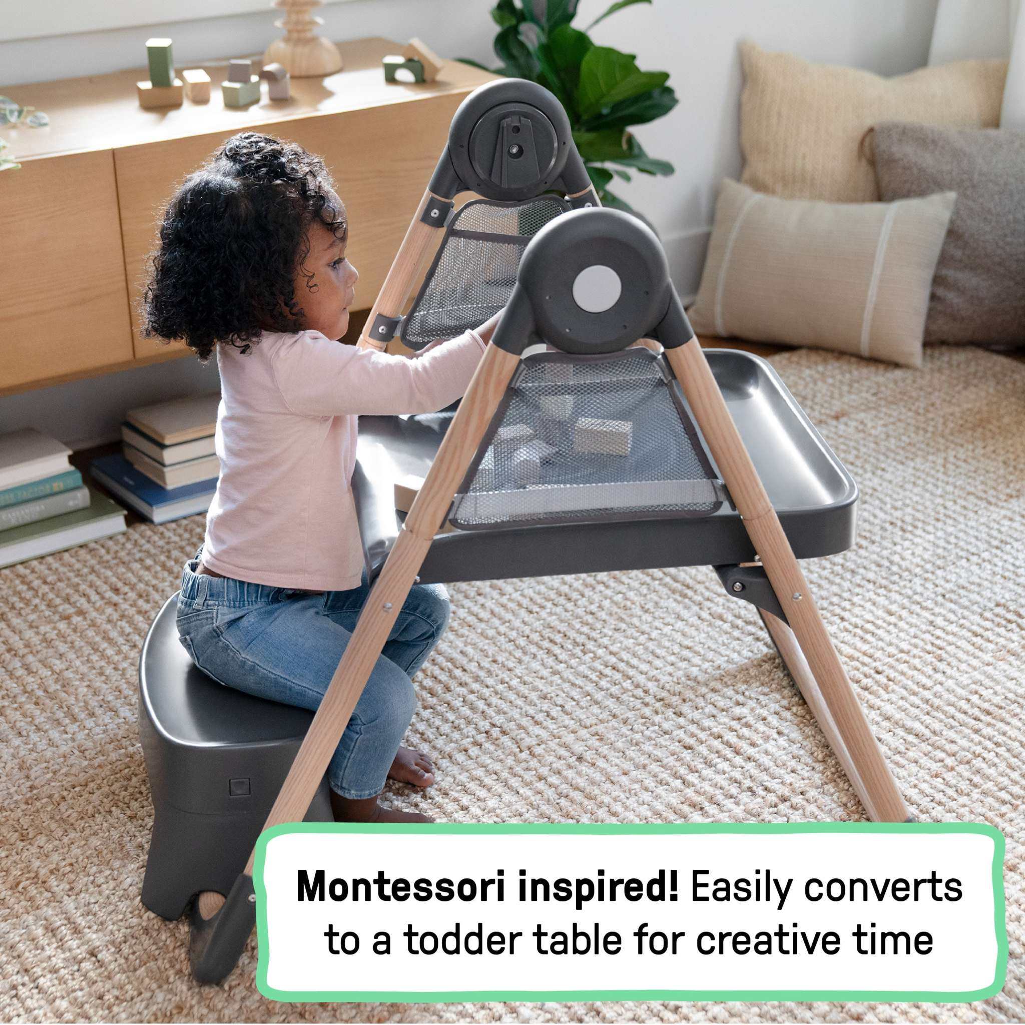 Proper Positioner Create Up multi-mode folding high chair for infants and toddlers