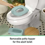 Summer by Ingenuity My Size Potty Pro toddler potty in green with realistic flushing handle and storage compartment