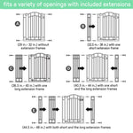 Ingenuity The Doorway 48W Series bronze metal pet and baby safety gate installed in doorway with pressure mount system