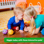 Bright Starts Giggables Roll & Chase Pals 6-pack baby toys with animal characters