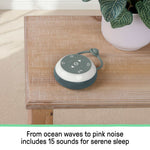 Ingenuity Serenity Glow portable baby sound machine with color-changing lights and nature sounds