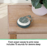 Ingenuity Serenity Glow portable baby sound machine with color-changing lights and nature sounds